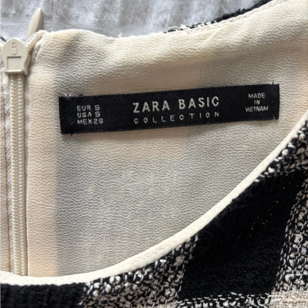 Zara Basic Collection Tweed Checked Top - Picture 4 of 5